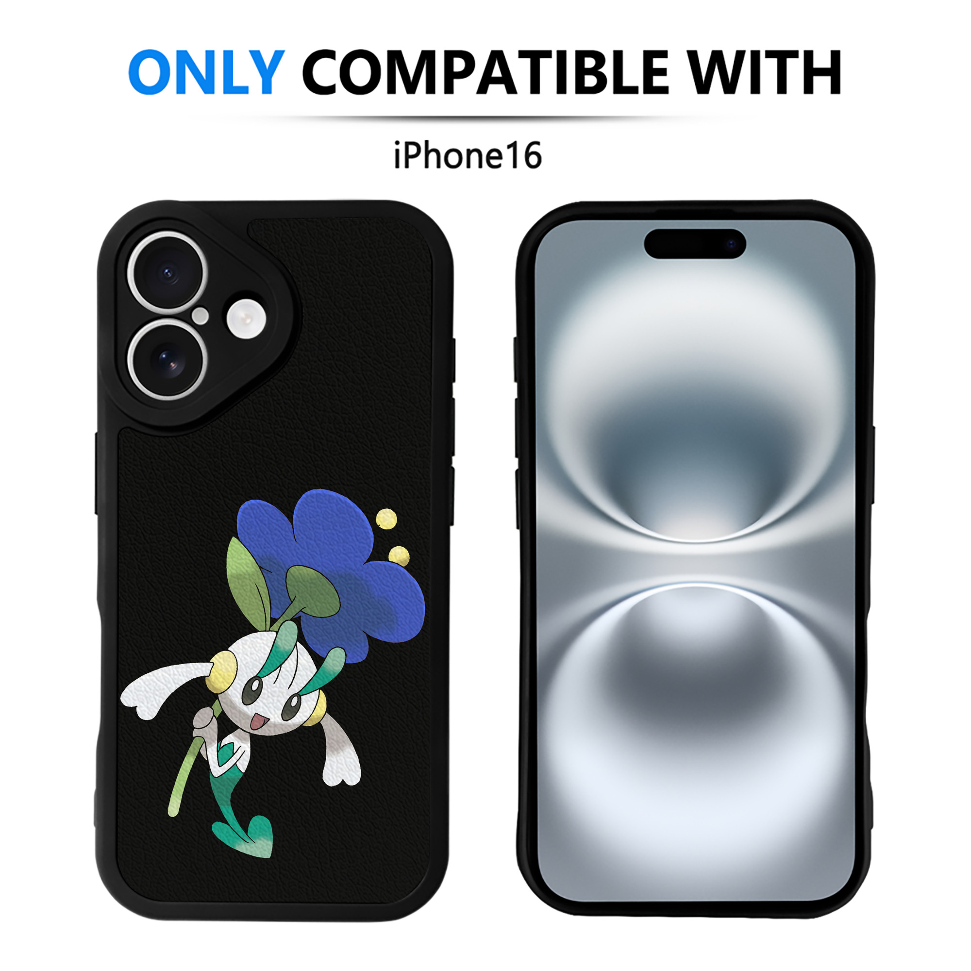（画像用） ポケットモンスター Pokémon 【iPhone 16シリーズ対応】シリコンスマホケース（レザー調） 材質：シリコン